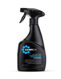 Chipex Factory Finish Interior and Dashboard Cleaner sat in an empty background